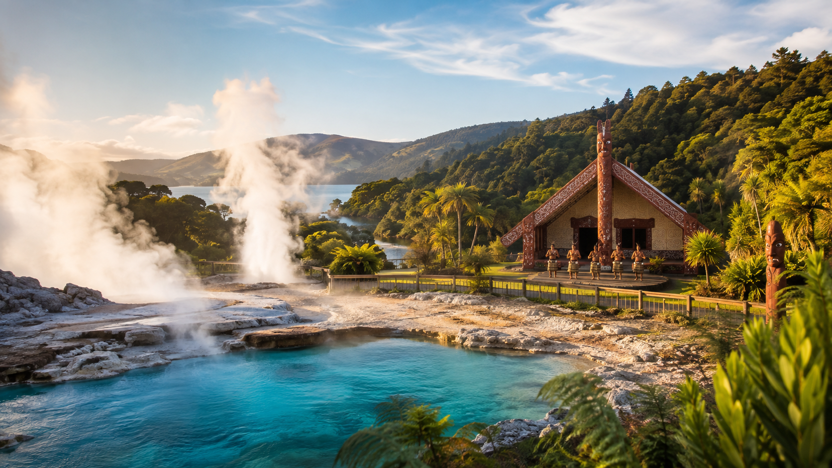 Rotorua Maori and geothermal landscape